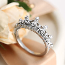 Vintage Queen Crown Birthstone Ring